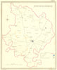 HUNTS. Huntingdonshire. Creighton Walker 1835 old antique map plan chart