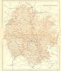 HEREFORD. Herefordshire. Virtue 1860 old antique vintage map plan chart