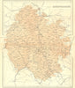 HEREFORD. Herefordshire. Virtue 1868 old antique vintage map plan chart