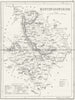 HUNTS. Huntingdonshire. Archer Dugdale c1840 old antique map plan chart