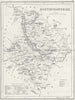 HUNTS. Huntingdonshire. Archer Dugdale c1840 old antique map plan chart