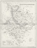 HUNTS. Huntingdonshire. Archer Dugdale c1840 old antique map plan chart