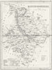 HUNTS. Huntingdonshire. Archer Dugdale c1840 old antique map plan chart