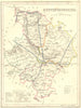 HUNTS. Huntingdonshire. Archer Dugdale c1840 old antique map plan chart