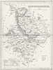 HUNTS. Huntingdonshire. Archer Dugdale c1840 old antique map plan chart