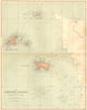 CHANNEL ISLES. Islands France. Virtue 1860 old antique vintage map plan chart