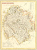 HEREFORD. Herefordshire. Archer Dugdale c1840 old antique map plan chart