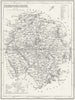 HEREFORD. Herefordshire. Archer Dugdale c1840 old antique map plan chart