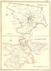 HEREFORD. Leominster. Creighton Walker. Town Plan 1835 old antique map chart