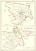 HEREFORD. Leominster. Creighton Walker. Town Plan 1835 old antique map chart