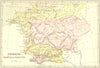 GERMANY. Germania Rhaetia & Noricum. Collins 1870 old antique map plan chart