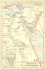 EGYPT. & Arabia. Upper NUBIA Sudan. LONGMANS 1897 old antique map plan chart