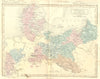 GERMANY. Prussia & Denmark. Hall 1851 old antique vintage map plan chart