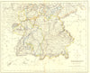 GERMANY. South. Archer 1850 old antique vintage map plan chart