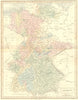 GERMANY. Hall 1851 old antique vintage map plan chart