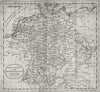 GERMANY. & Netherlands. Benelux. Mcintyre 1780 old antique map plan chart