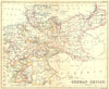 GERMANY. German Empire. Bartholomew Walker 1888 old antique map plan chart