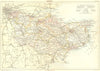 KENT. Black; shows 'Proposed Channel Tunnel' 1892 old antique map plan chart