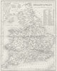 UK. England Wales. Archer Dugdale. roads c1840 old antique map plan chart