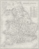 ENGLAND WALES. Archer Dugdale. roads c1840 old antique vintage map plan chart