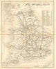 ENGLAND & WALES. Antique map showing railways & canals. ARCHER/DUGDALE c1840