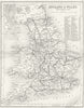 ENGLAND WALES. Railways canals. Archer Dugdale c1840 old antique map chart