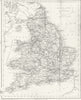 UK. England Wales. Becker Virtue 1840 old antique vintage map plan chart