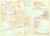 UK. Lighthouses canals. ins Humber Mersey Thames 1892 old antique map chart