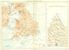 ENGLAND WALES. PHYSICAL features; Mountains 1892 old antique map plan chart