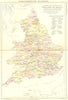 UK. Parliamentary Divisions. England Wales. Black 1892 old antique map chart