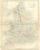 ENGLAND. England Wales. Butler 1869 old antique vintage map plan chart