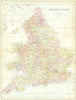 ENGLAND. England Wales. Collins 1876 old antique vintage map plan chart