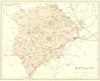 RUTLAND. Virtue 1870 old antique vintage map plan chart