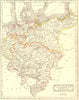 GERMANY. & Prussia. BLAIR Baltic to Venice 1860 old antique map plan chart