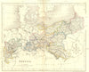 GERMANY. Prussia. Collins HG 1850 old antique vintage map plan chart