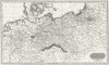 GERMANY. Prussia. Kelly 1817 old antique vintage map plan chart