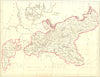 GERMANY. Prussia. Becker 1848 old antique vintage map plan chart