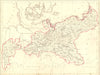 GERMANY. Prussia. Becker 1848 old antique vintage map plan chart