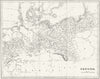 GERMANY. Prussia. BELL  1839 old antique vintage map plan chart
