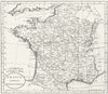 FRANCE. Military Governments. Guthrie 1801 old antique vintage map plan chart