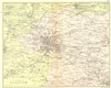 SCOTLAND. Area of Glasgow. Philip 1891 old antique vintage map plan chart