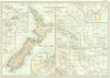 PACIFIC ISLANDS. With New Zealand. NZ OCEAN 1903 old antique map plan chart