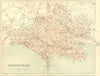 DORSET. Dorsetshire. Virtue 1860 old antique vintage map plan chart