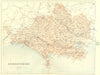 DORSET. Dorsetshire. Virtue 1868 old antique vintage map plan chart