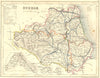 DURHAM. Archer Dugdale c1840 old antique vintage map plan chart