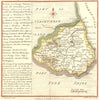 DURHAM. Bishoprick. Badeslade Toms 2nd Edition 1745 old antique map plan chart