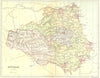 DURHAM. Brabner Weller 1895 old antique vintage map plan chart