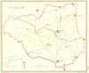 DURHAM. Creighton Walker 1835 old antique vintage map plan chart