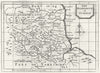 DURHAM. Bishoprick of. Grose Seller 1795 old antique vintage map plan chart