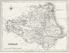 DURHAM. Lewis 1831 old antique vintage map plan chart